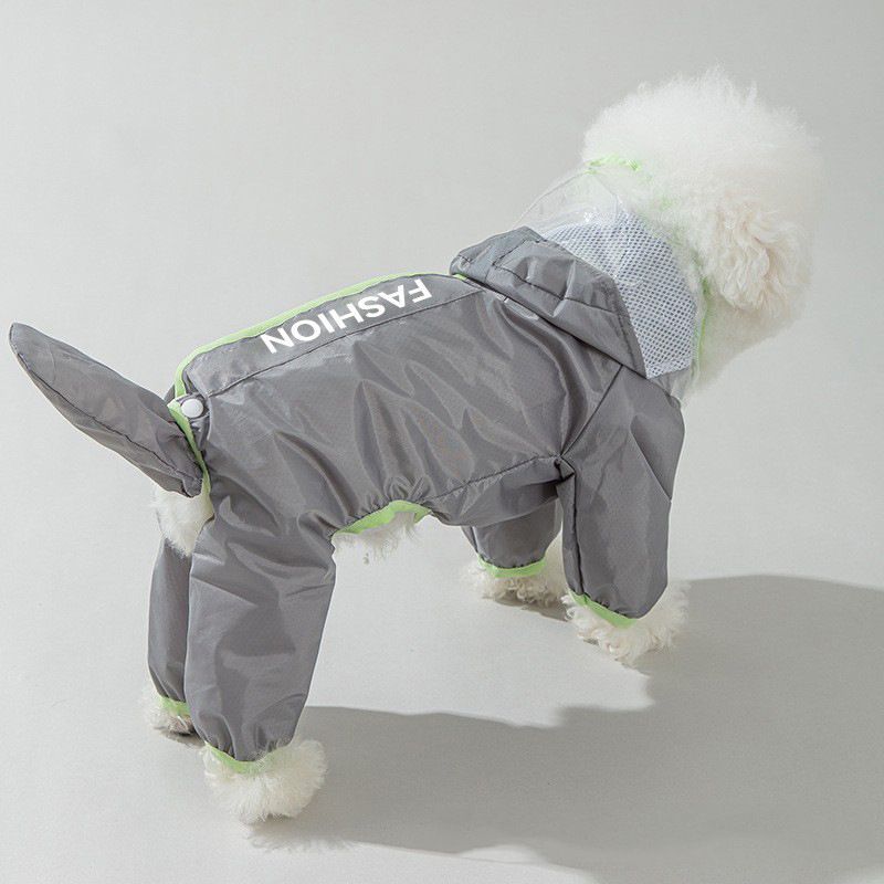 Poncho De Pluie Respirant Pour Animaux De Compagnie,Imperméable Pour Chien,Chats Et Chiens,Peut Être Remorqué,Blocage Des Documents,Fournitures D'été,Petits Et Moyens Chiens,1pc - Type Green-Xl