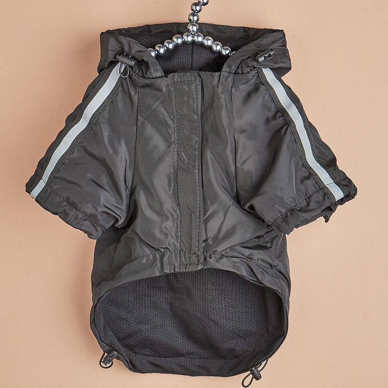 Camsolomon-Poncho De Pluie Pour Animaux De Compagnie,Vêtements Pour Animaux De Compagnie,Coupe-Vent Et Imperméable,Respirant,Coulée,Chats Et Chiens,Petits Et Moyens,Été,1 Pièce - Type Black-L
