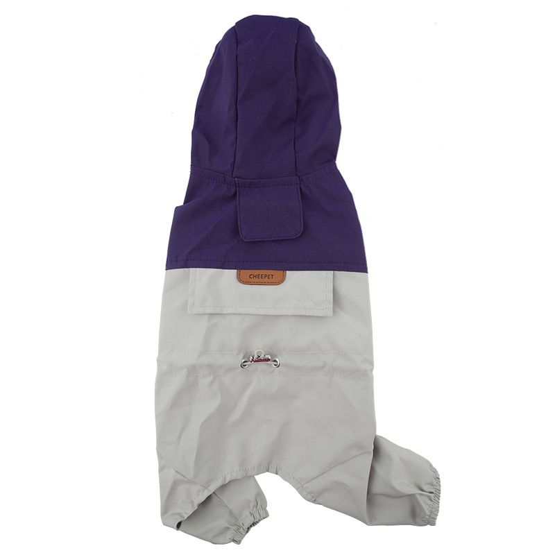 Vêtements Pour Animaux De Compagnie Patchwork Pour Les Abonnés Aux Documents,Imperméable Pour Chiot,Extérieur,Imperméable,All-Dip,4 Seasons,Everak - Type Violet-Xl-Chest 54cm