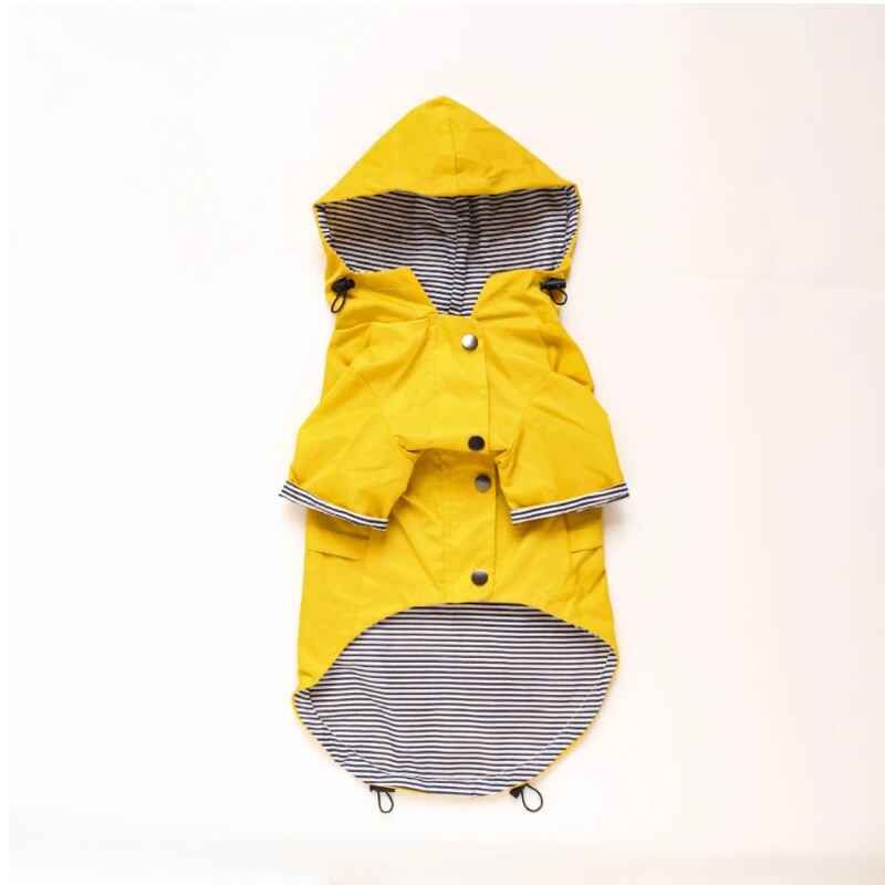 Manteau De Pluie Imperméable Jaune Pour Chien,Veste Rétro Pour Bouledogue Français Et Chiot - Type Yellow-L #B