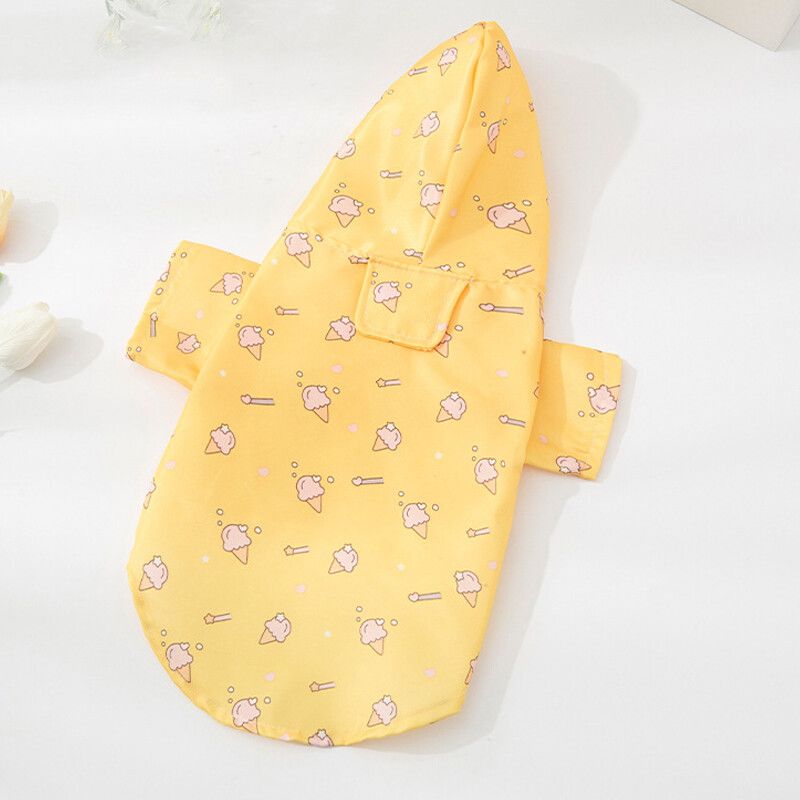 Imperméable De Dessin Animé Pour Animaux De Compagnie,Vêtements Imperméables Pour Petits Et Moyens Chiens,Veste D'extérieur Pour Chiot,Fournitures Pour Animaux De Compagnie - Type Yellow-Xl