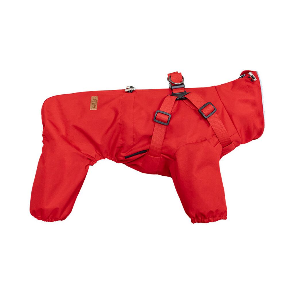 Imperméable Réglable Pour Chien Avec Sfp,Veste De Pluie Imperméable Pour Animaux De Compagnie Pour Petits Chiens,Salopette De Pluie Casting Pour Chien Avec 4 Pattes - Type Red-L #A