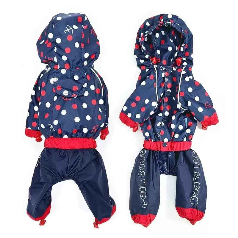 Imperméable Imperméable Pour Chien,Manteau Réglable Pour Chiot,Chihuahua,Bouledogue,Cape Pour Animaux De Compagnie,Veste De Costume Poncho - Type Blue-14