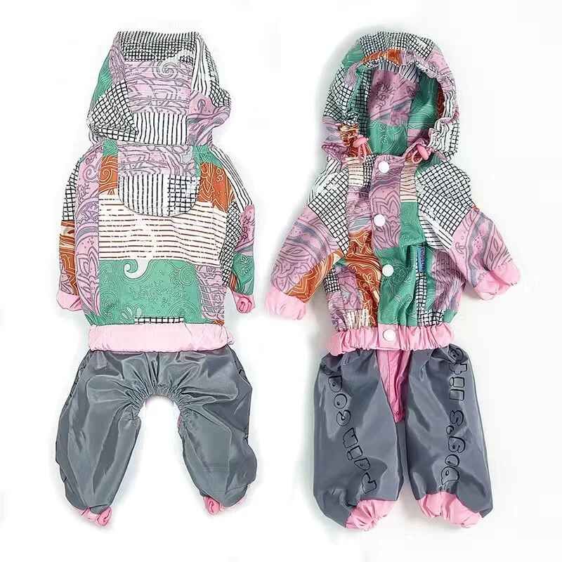 Imperméable Imperméable Pour Chien,Manteau Réglable Pour Chiot,Chihuahua,Bouledogue,Cape Pour Animaux De Compagnie,Veste De Costume Poncho - Type Pink-14