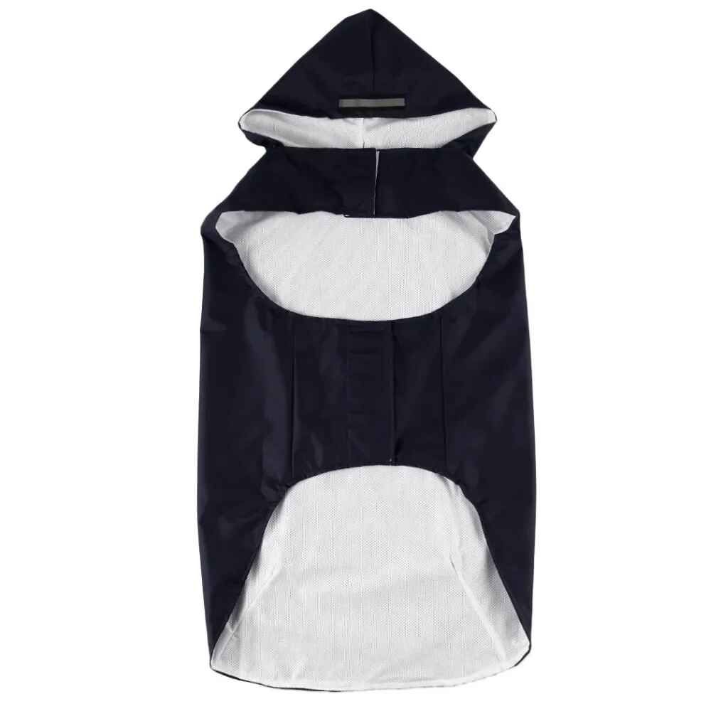 Imperméable Imperméable Pour Chien,Veste À Capuche Imperméable,Poncho De Pluie,Vêtements De Pluie Pour Animaux De Compagnie Avec Rayure De Coulée,Accessoires D'extérieur Pour Chien - Type Black-2xl