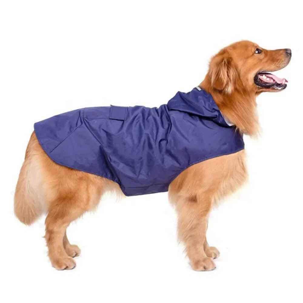 Imperméable Imperméable Pour Chien,Veste À Capuche Imperméable,Poncho De Pluie,Vêtements De Pluie Pour Animaux De Compagnie Avec Rayure De Coulée,Accessoires D'extérieur Pour Chiens - Type Bleu-Xl #B