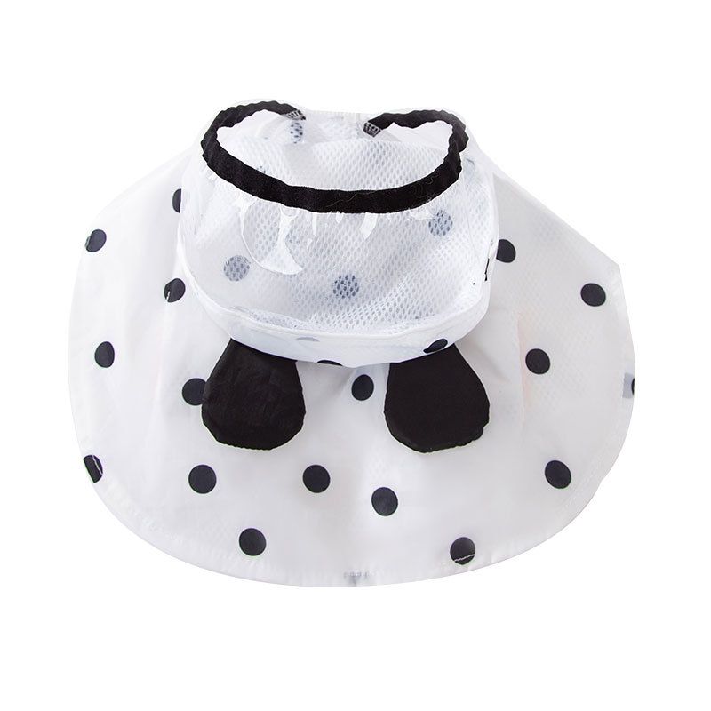 Poncho De Pluie Imperméable À Deux Pattes Pour Animaux De Compagnie,Cape Complète À Pois,Vêtements Universels Pour Chiot,4 Saisons - Type White-M
