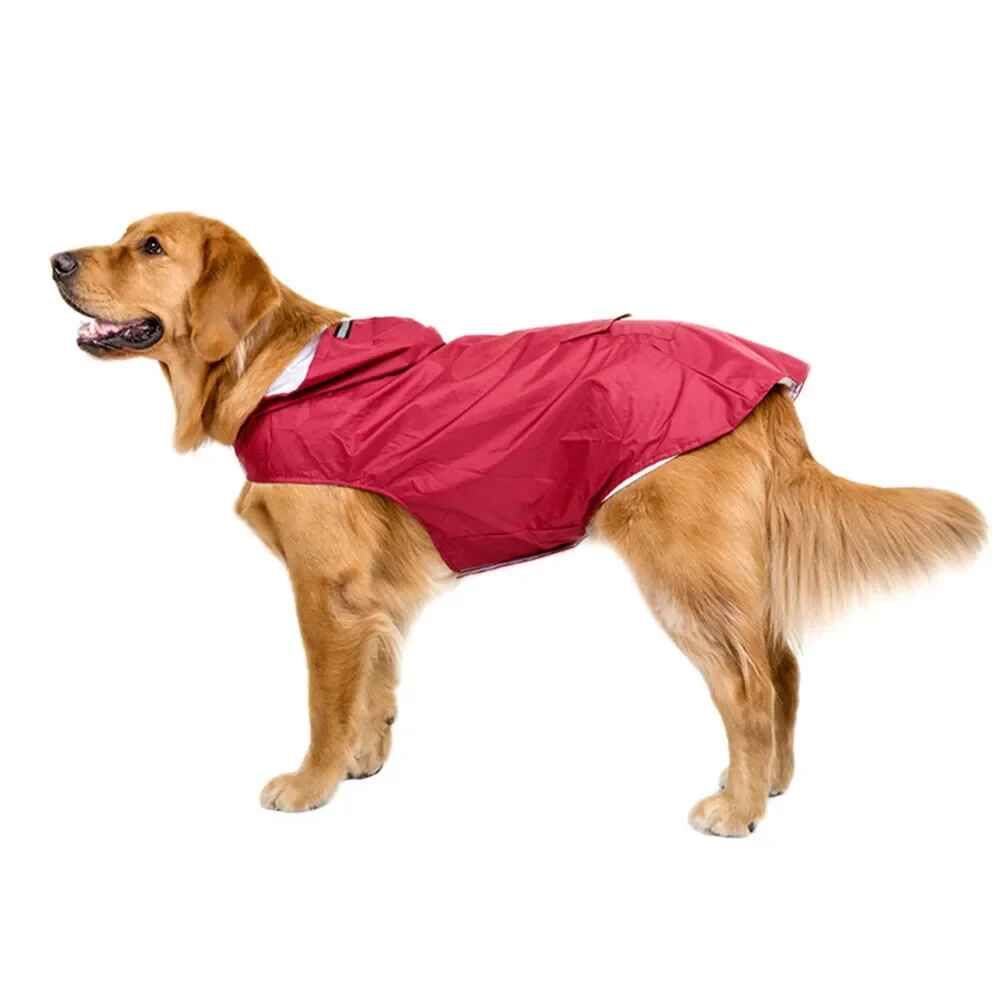 Imperméable Imperméable Pour Chien,Veste À Capuche Imperméable,Poncho De Pluie,Vêtements De Pluie Pour Animaux De Compagnie Avec Rayure De Coulée,Accessoires D'extérieur Pour Chiens - Type Red-M #D