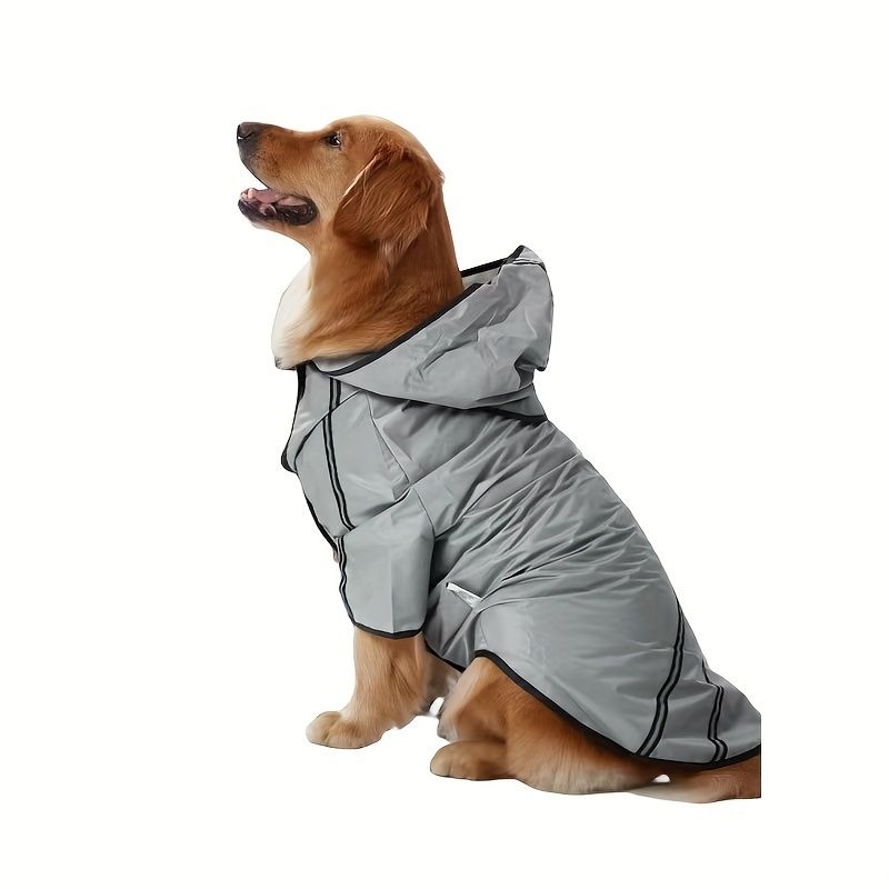 Imperméables Pour Chiens De Moyenne,Moyenne Et Grande Taille,Rai À Capuche,Mesurer La Taille Avant De Passer Une Commande - Type Gris-Xxxl #B
