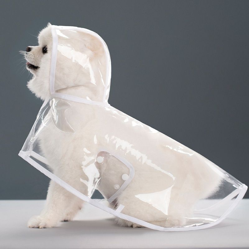 Imperméable Transparent Pour Animaux De Compagnie,Vêtement Épais,Coupe-Vent Et Imperméable,Pour Grand,Moyen Et Petit Chien,En Plastique F, - Type White-S