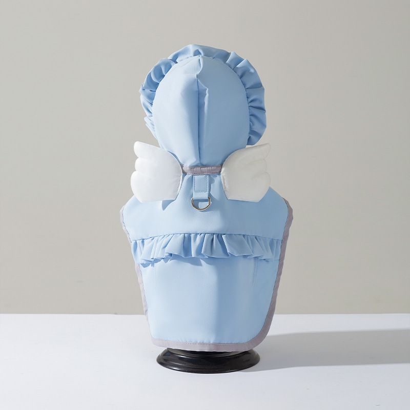 Imperméables À Deux Pattes Pour Chiens De Petite Et Moyenne Taille,Imperméables Pour Chiens Sortant Les Jours De Pluie,Couleurs Bonbon,Anges Shaoed - Type Bleu-L