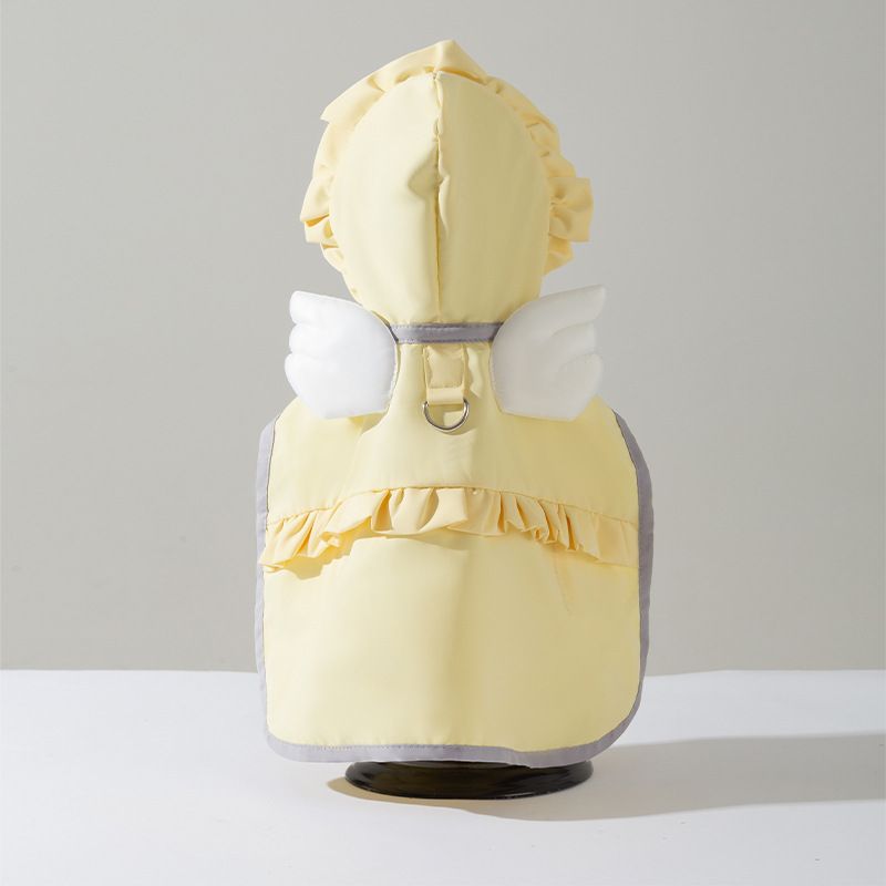 Imperméables À Deux Pattes Pour Chiens De Petite Et Moyenne Taille,Imperméables Pour Chiens Sortant Les Jours De Pluie,Couleurs Bonbon,Anges Shaoed - Type Yellow-S