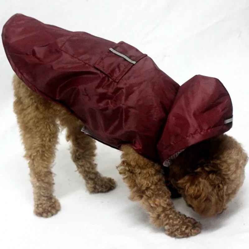 Imperméable Imperméable Pour Chien,Veste À Capuche Combinée,Vêtements Pour Animaux De Compagnie,Casting,Petits Et Grands Chiens,Fournitures Pour Animaux De Compagnie,Chihuahua - Type Wine Red-Xl #B