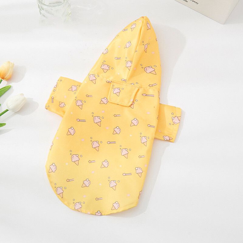 Poncho Imperméable À Quatre Pattes Mackintosh Pour Animaux De Compagnie,Vêtements Pour Chiots,Petits Et Moyens Chiens,Bichon,Jour De Pluie - Type Yellow-M