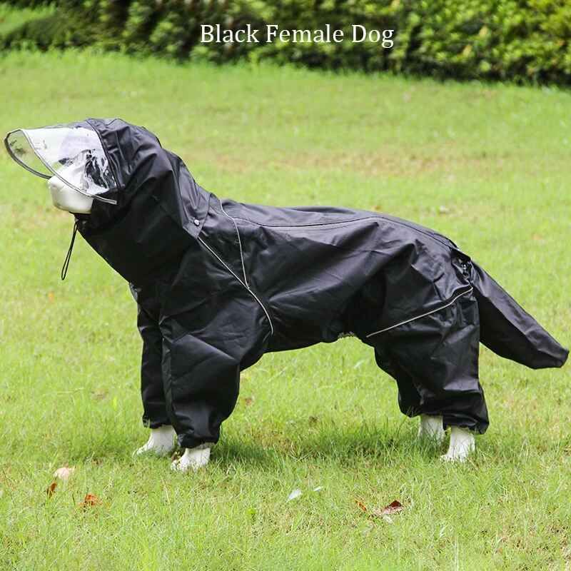 Poncho De Pluie Multicolore Pour Chien,Imperméable,Coupe-Vent Et Imperméable,Double Couche Avec Capuche,Fournitures Pour Animaux De Compagnie,Extérieur,Grand Et Moyen,1pc - Type Black Style B-28