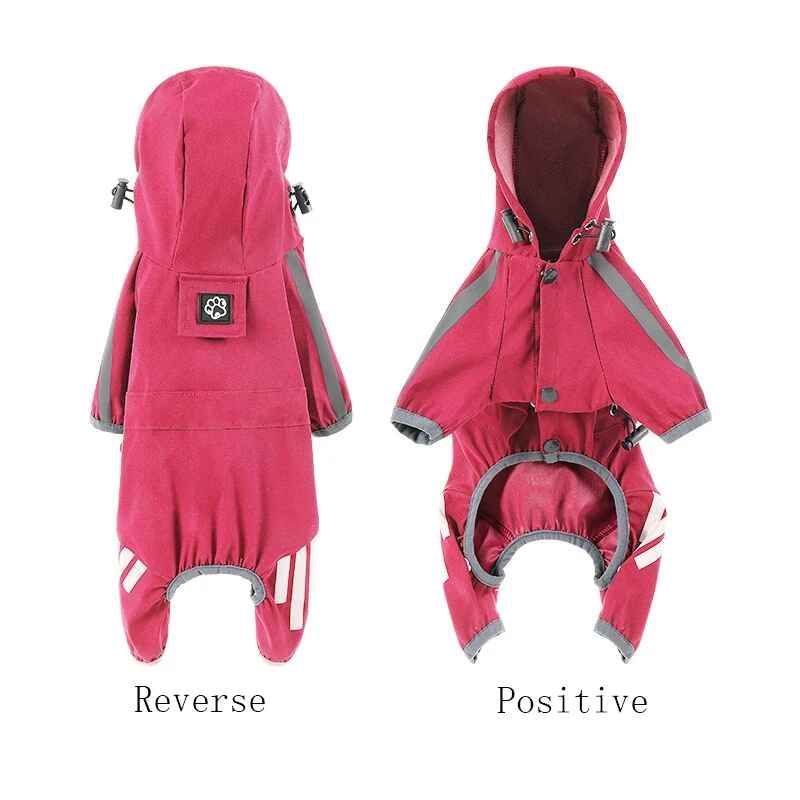 Poncho De Pluie À Capuche Pour Chien Et Chat,Imperméable Coupe-Vent,Multi-Taille,Fournitures Pour Animaux De Compagnie,1 Pièce - Type Rose-Xxl