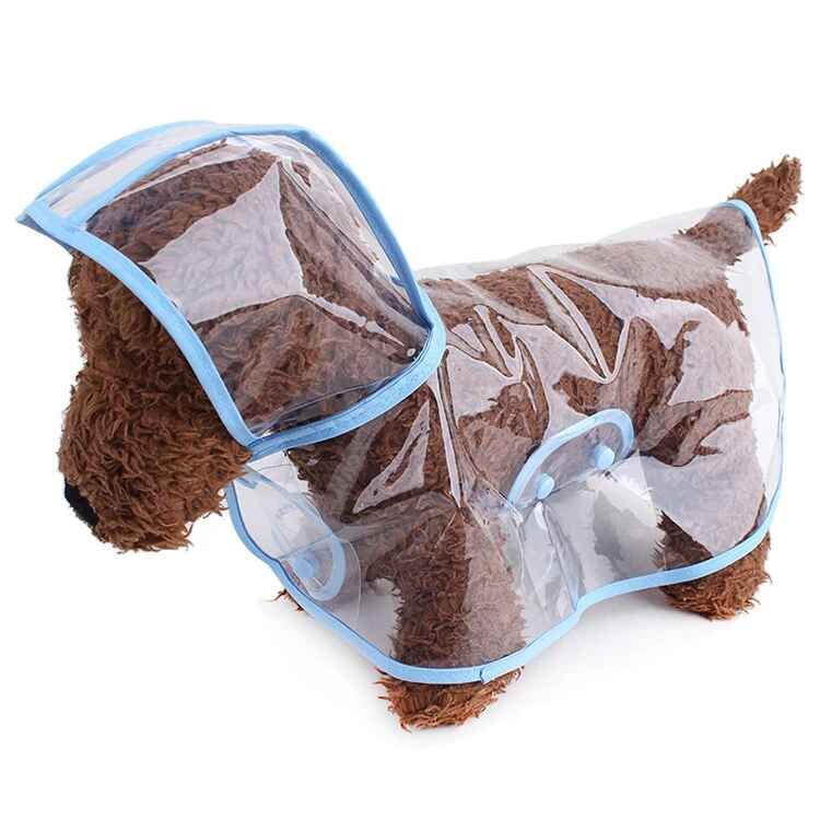 Imperméable À Capuche Transparent Pour Animaux De Compagnie,Poncho De Pluie Doux,Veste En Plastique Pour Chat Et Chien,Vêtements À La Mode,Fournitures Pour Animaux De Compagnie,1pc - Type Bleu-4xl
