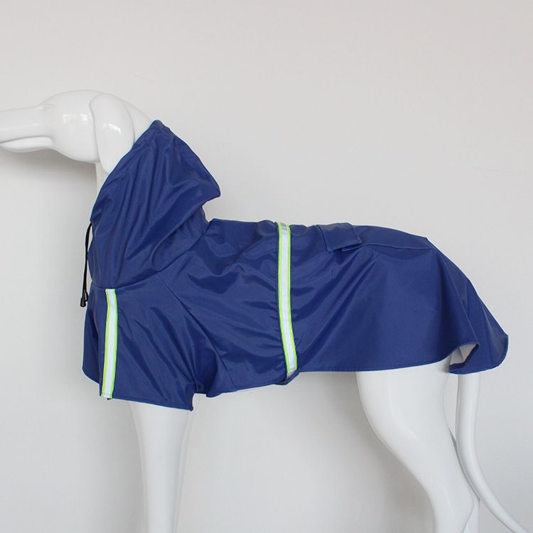 Imperméable À Capuche Coupe-Vent Pour Animaux De Compagnie,Style Cape,Bande De Coulée,Grand Chien - Type Blue-L #A