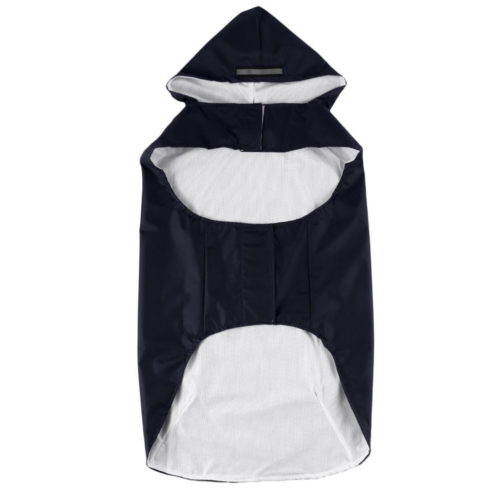 Imperméable À Capuche Imperméable Pour Chiens Moyens Et Grands,Veste D'extérieur Pour Chiens,Vêtements De Pluie Avec Rayure De Coulée,Accessoires - Type Black-S