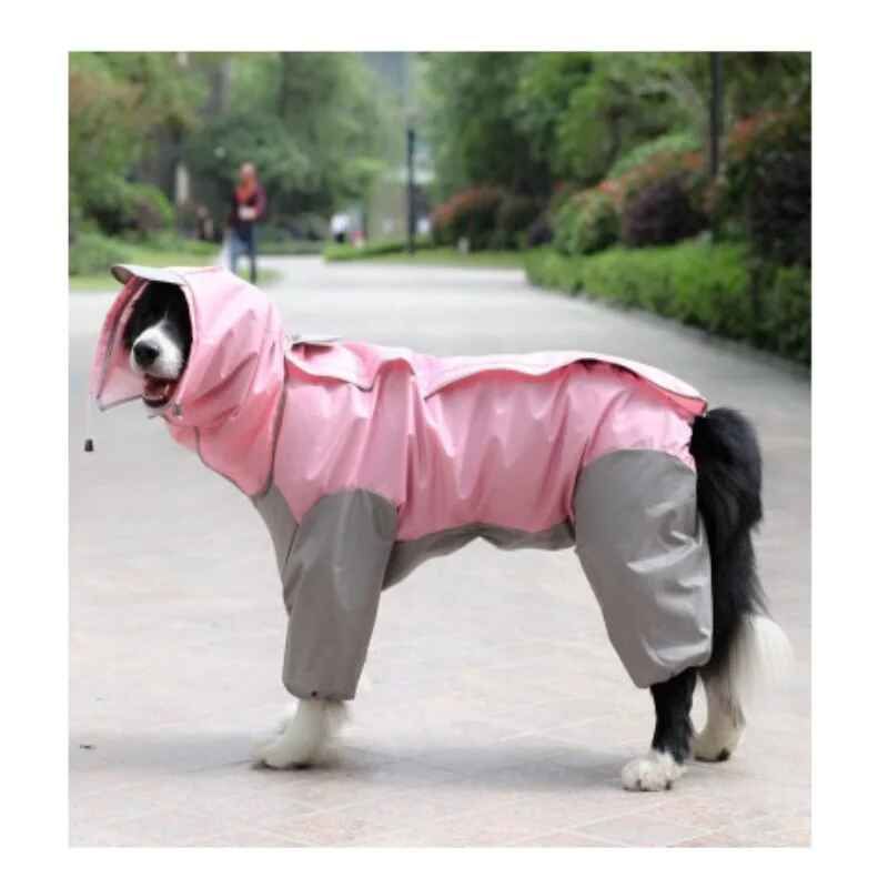 Imperméable Imperméable Pour Chien,Veste À Capuche À Quatre Coins,Poncho Pour Animaux De Compagnie,Vêtements Pour Chiot,Grand,Moyen - Type Xl #C