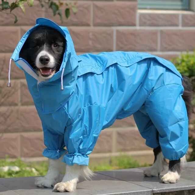 Imperméable Imperméable Pour Chien,Veste À Capuche À Quatre Coins,Poncho Pour Animaux De Compagnie,Vêtements Pour Chiot,Grand,Moyen - Type M #E