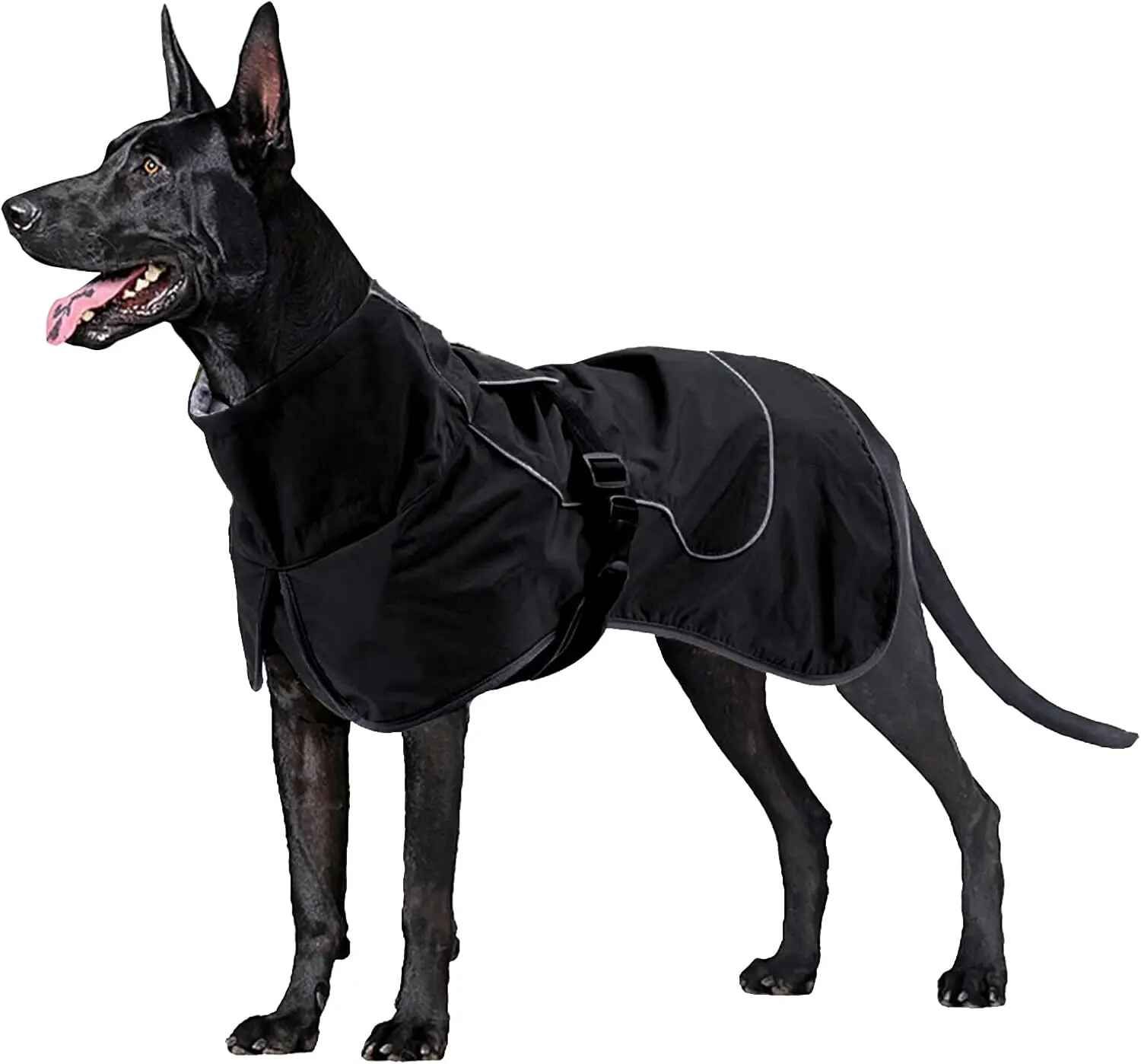 Veste Imperméable Pour Chien Avec Doublure Douce,Manteau Chaud Pour Animaux De Compagnie,Manteau D'extérieur,Coulée Par Temps Froid,Sourire - Type Black-Xs