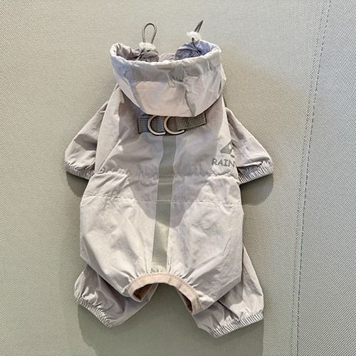 Imperméable Imperméable Pour Chien Casting,Veste De Pluie Pour Chien,Manteau,Vêtements Pour Petits Et Moyens Chiens,Sweats À Capuche,Combinaison,Imperméable,Bouledo - Type Gray Purple-Xl-Chest 50cm