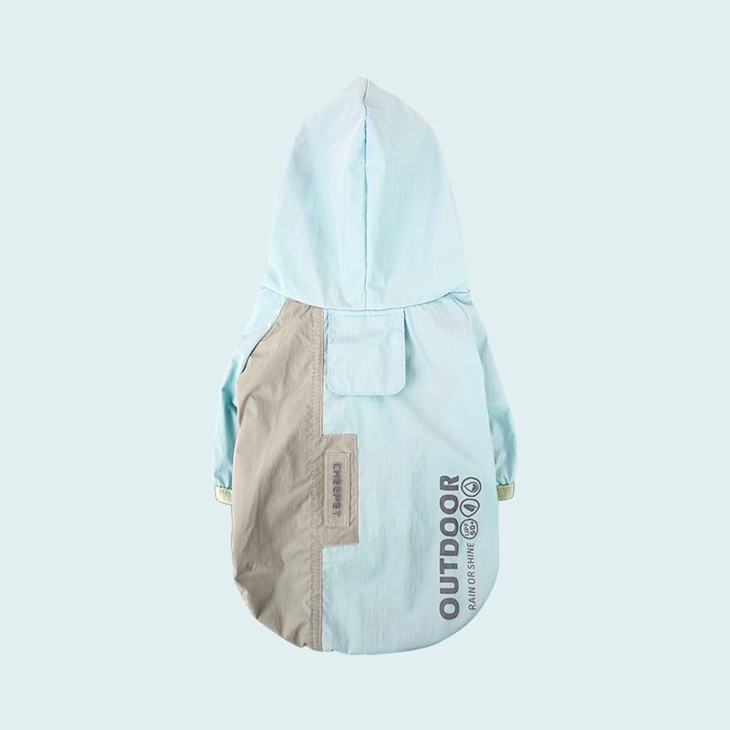 Vêtements D'extérieur Oste Nommée Et Pluvieux Pour Chiens,Sweat À Capuche Fin,Costume De Chien Teddy Bichon Fn,Schnauzer Maltais,Printemps Et Été - Type Bleu-L-Chest 44cm
