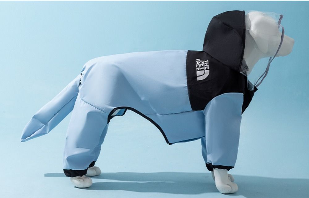 Poncho Imperméable Tout Compris Pour Animaux De Compagnie,Poncho Épissé Pour Golden Retriever,Grand Chien,Moyen Et Grand Chien,4 Pattes,Mode - Type Bleu-5xl