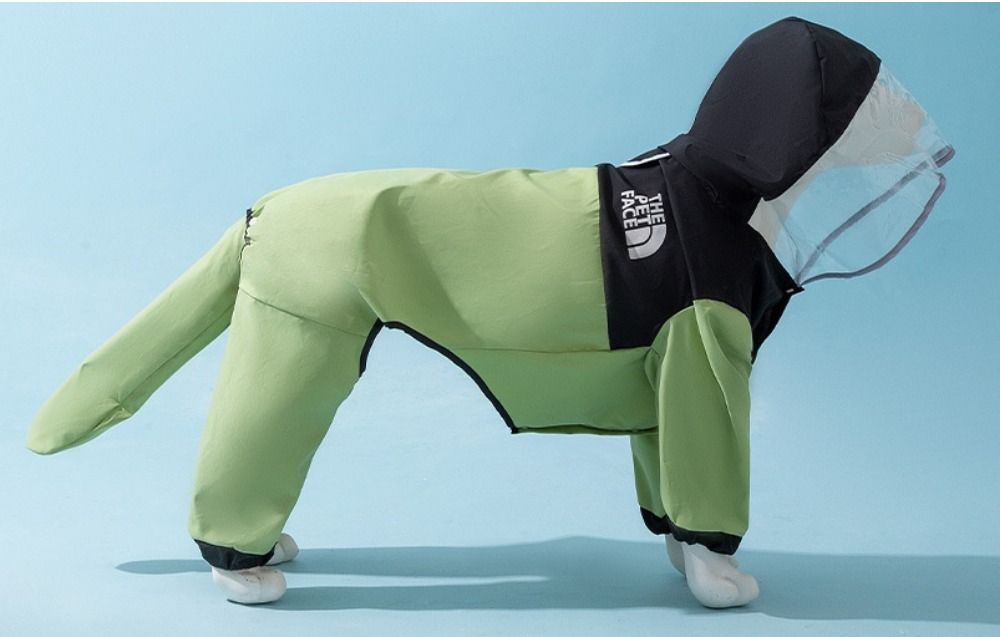 Poncho Imperméable Tout Compris Pour Animaux De Compagnie,Poncho Épissé Pour Golden Retriever,Grand Chien,Moyen Et Grand Chien,4 Pattes,Mode - Type Green-6xl