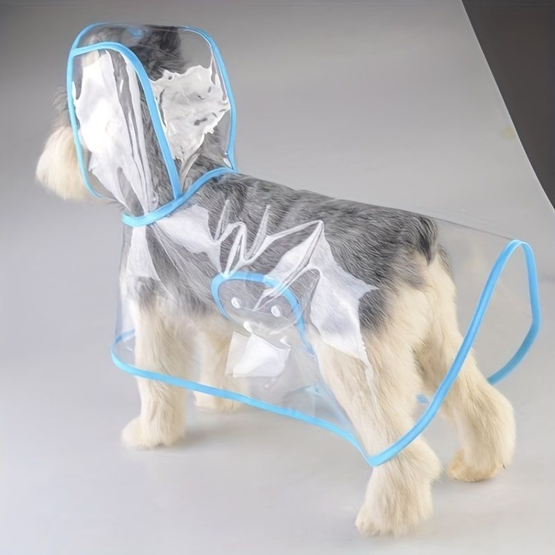 Imperméables Pour Animaux De Compagnie Pour Chiens,Tenue Réglable,Imperméable Transparent - Type Blue-Xxl