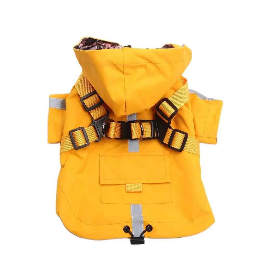 Veste Imperméable Pour Chien Et Chat,Design De Traction Et De Coulée,Chiot Pour Animaux De Compagnie,Coupe-Vent,Manteau D'automne,Déclin - Type Yellow-Xxl