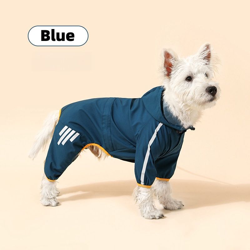 Imperméable De Coulée Imperméable Pour Chien,Combinaison Maltaise,Vêtements Pour Animaux De Compagnie,Petit Et Moyen Chien,Chihuahua - Type Blue-S