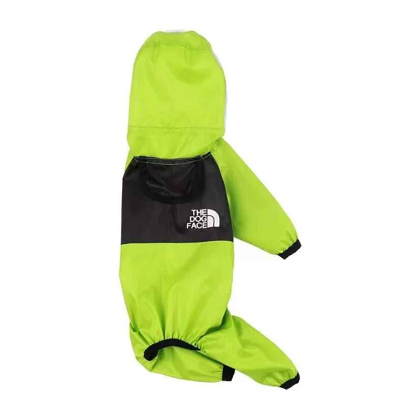 Imperméable Imperméable Pour Chien De Compagnie Avec Capuche Transparente,Combinaison Imperméable,Vêtements Pour Chiens,Veste Pour Chats,Costume Pour Chien - Type Green-4xl