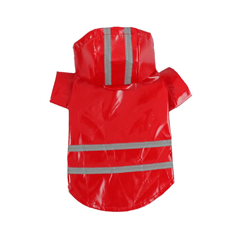 Imperméable Imperméable Pour Chien,Vêtements Imperméables Pour Animaux De Compagnie,Manteau De Coulée Pour Chiot,Veste De Pluie Chihuahua,Cape De Bouledogue,Costume De Poncho,Vêtemen - Type Rouge-S