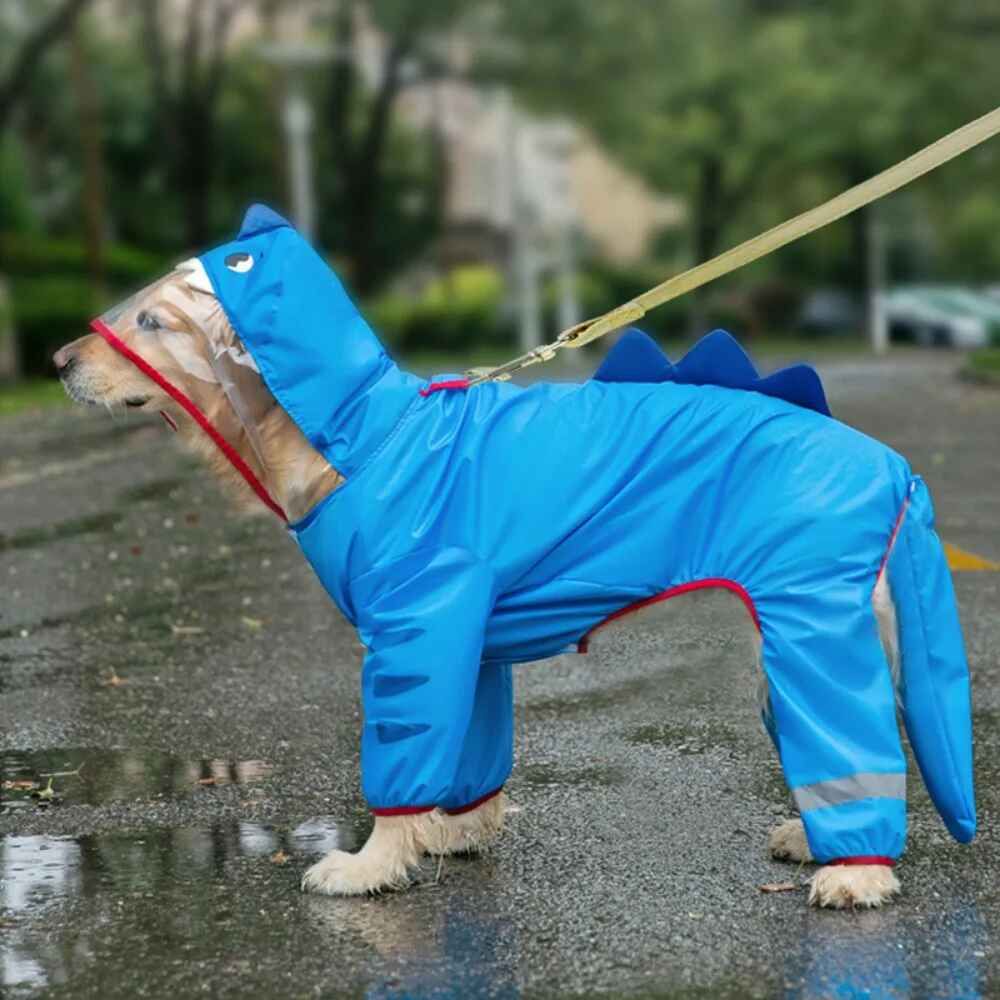 Imperméable Imperméable Pour Chien À Quatre Pattes Entièrement Recouvert Avec Fonction Ze. Convient Aux Grands,Moyens Et Petits Chiens. - Type Shark-3xl