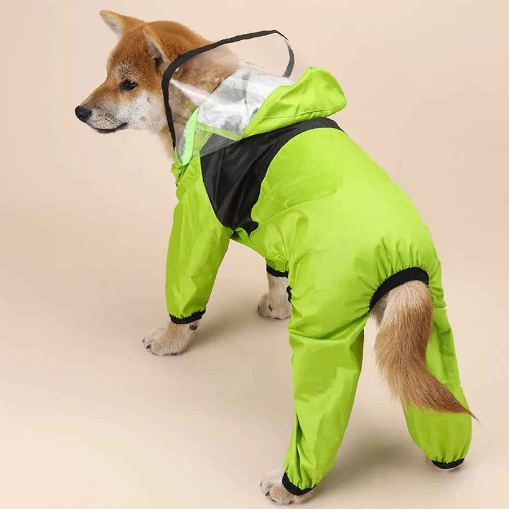 Imperméable Imperméable Pour Chien De Compagnie,Vêtements De Pluie Pour Animaux De Compagnie,Veste De Pluie Pour Chien Avec Capuche Poncho Pour Petits Et Moyens Chiens - Type Green-Xs
