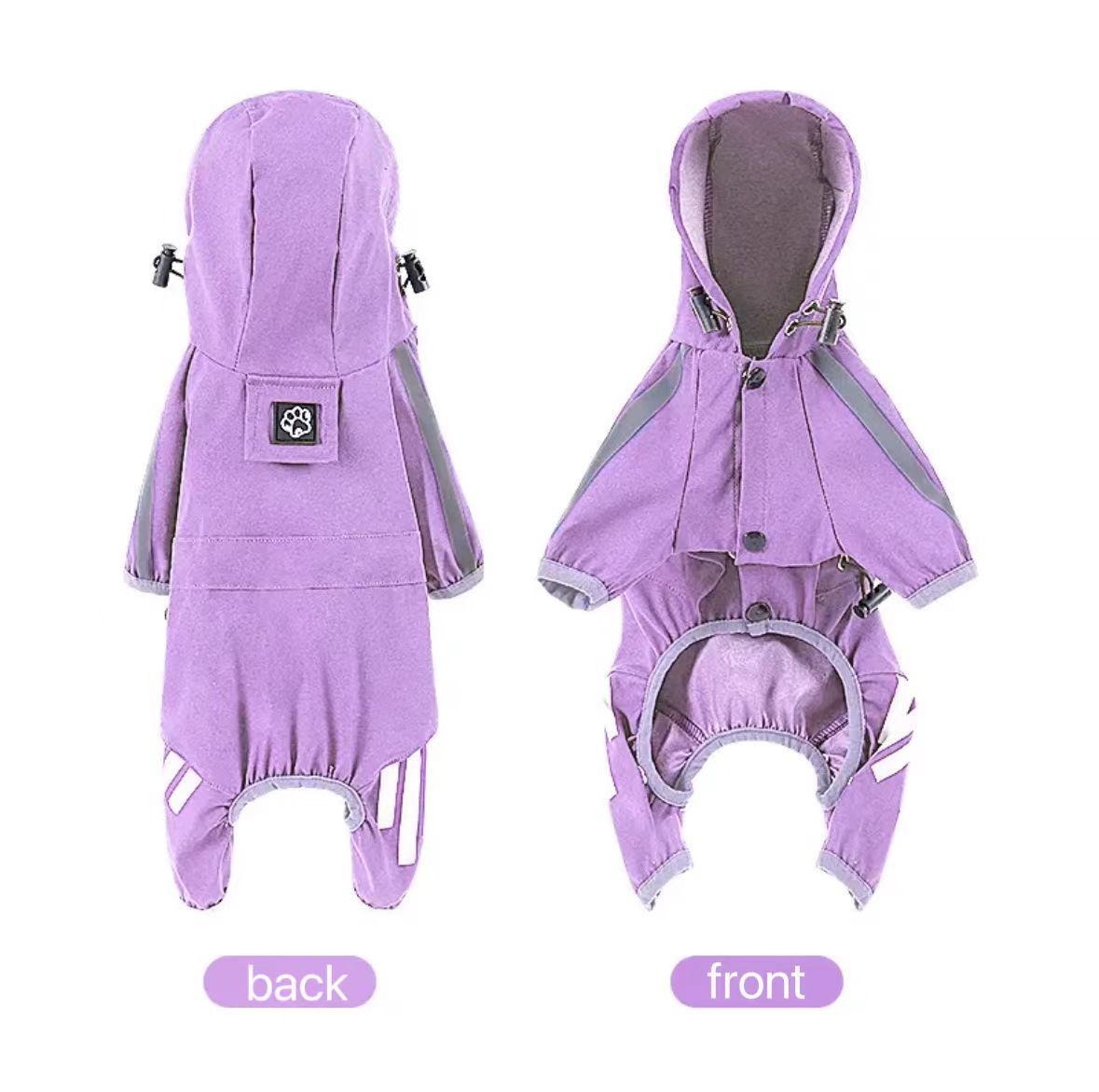 Imperméable À Quatre Pattes Pour Chien,Poncho Imperméable,Teddy Fn,Vêtements Pour Animaux De Compagnie Aniens,Jour De Pluie,Petit,Moyen,Taille,Universel - Type Purple-Xxl