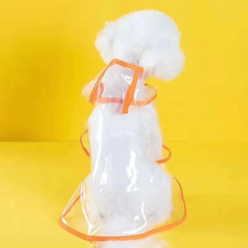Veste De Pluie À Capuche Imperméable Pour Chien,Poncho Transparent En Plastique Pour Chiot,Petit Et Moyen Gabarit - Type Bleu-Xl