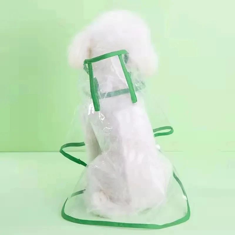 Veste De Pluie À Capuche Imperméable Pour Chien,Poncho Transparent En Plastique Pour Chiot,Petit Et Moyen Gabarit - Type Green-M #A