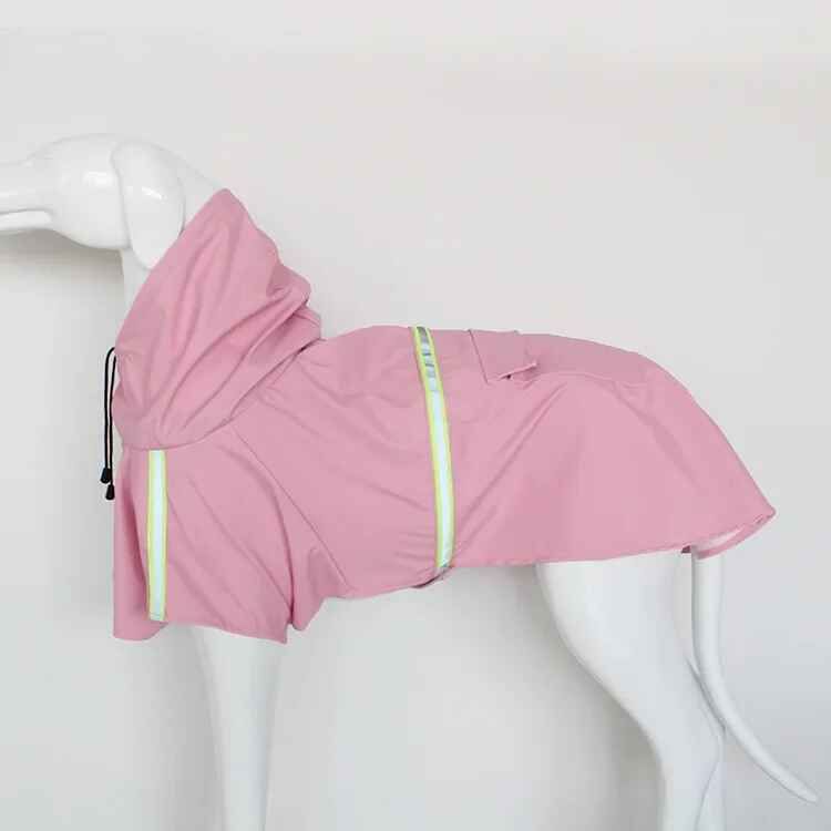 Imperméable Imperméable À Capuche Pour Grand Chien,Style Corgi Everak,Vêtements Pour Chiot,Coulée D'animaux De Compagnie,Coupe-Vent - Type Rose-L #C