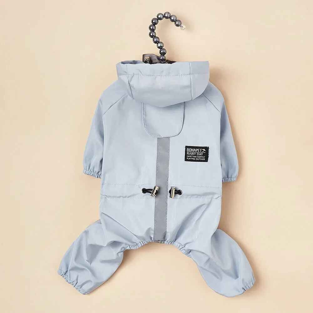 Combinaison Imperméable À Capuche Pour Animaux De Compagnie,Manteau Imperméable Pour Chiot,Vêtements De Degré D'eau Pour Chiens Et Chats,Veste Casting,Fournitures Pour An - Type Blue-S Within 1.5kg