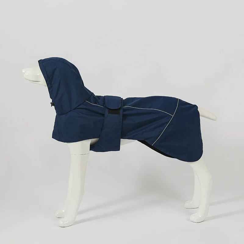 Poncho De Pluie Imperméable Avec Capuche Pour Animaux De Compagnie,Imperméable,Coupe-Vent,Double Couche,Chats Et Chiens,Fournitures Pour Animaux De Compagnie,Extérieur,1 Pièce - Type Bleu-M