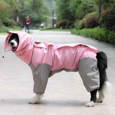 Poncho De Pluie À Capuche Coupe-Vent Pour Chiens Et Chats,Imperméable,Fournitures Pour Animaux De Compagnie,Plein Air,Grand,Petit,Moyen,Tout-Immersion,1 Pièce - Type Rose-20