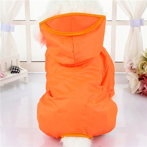 Imperméables À Capuche Pour Chiens De Compagnie De Marque Vêtements Imperméables Pour Petits Chiens Chihuahua Sarl Perforé Imperméable Pour Chien Poncho Veste De Pluie Pour Chiot X - Type Orange-Xl
