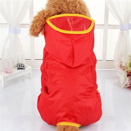 Imperméables À Capuche Pour Chiens De Compagnie De Marque Vêtements Imperméables Pour Petits Chiens Chihuahua Sarl Perforé Imperméable Pour Chien Poncho Veste De Pluie Pour Chiot Xs-Xx - Type Red-L