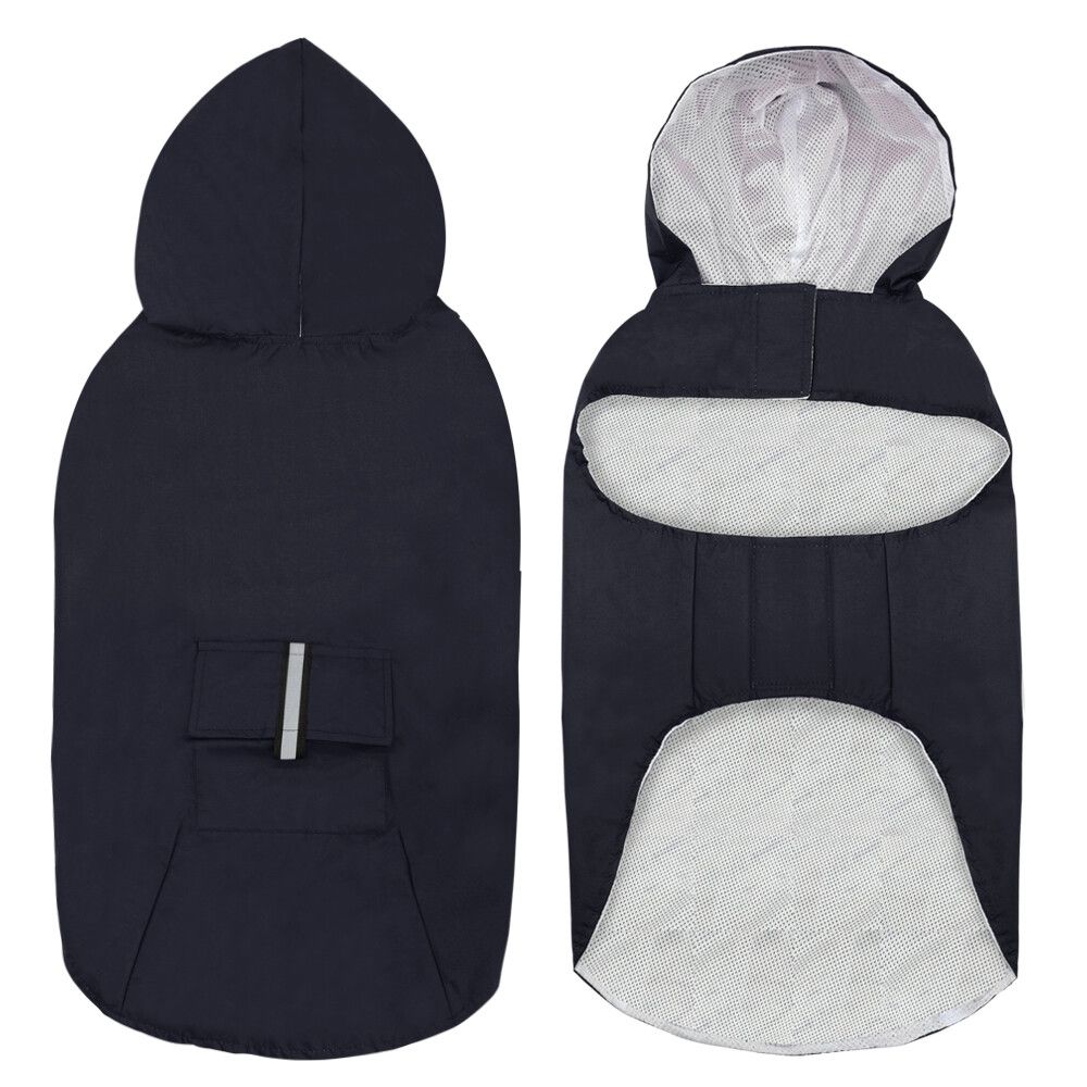 Imperméable Imperméable Pour Grands Chiens,Vêtements D'extérieur Pour Grands Chiens,Manteau Pour Golden Retriever,Labrador,Husky,Veste De Pluie Pour Animaux De Compagnie,3xl-5x - Type Dark Blue-5xl