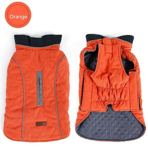 Manteau Matelassé Pour Chien,Veste Chaude Pour Animaux De Compagnie,Glanew,Rétro,Confortable,Vêtements Optiques,6 Couleurs,Haute Qualité - Type Orange-Xxl