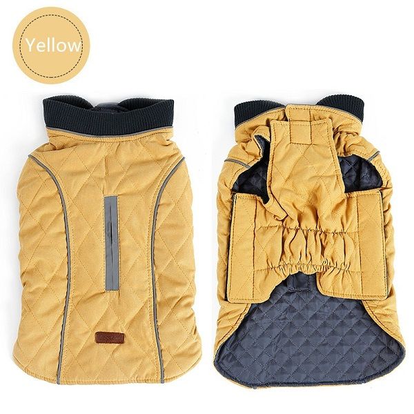 Manteau Matelassé Pour Chien,Veste Chaude Pour Animaux De Compagnie,Glanew,Rétro,Confortable,Vêtements Optiques,6 Couleurs,Haute Qualité - Type Yellow-M