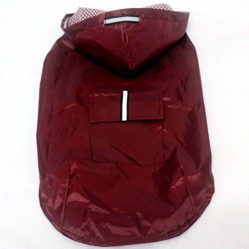 Manteau Imperméable Pour Petit Et Grand Chien,Vêtement D'extérieur,Veste De Pluie Réfléchissante,Poncho En Maille Respirante Pour Chiot,Grand Chien - Type Rouge-M